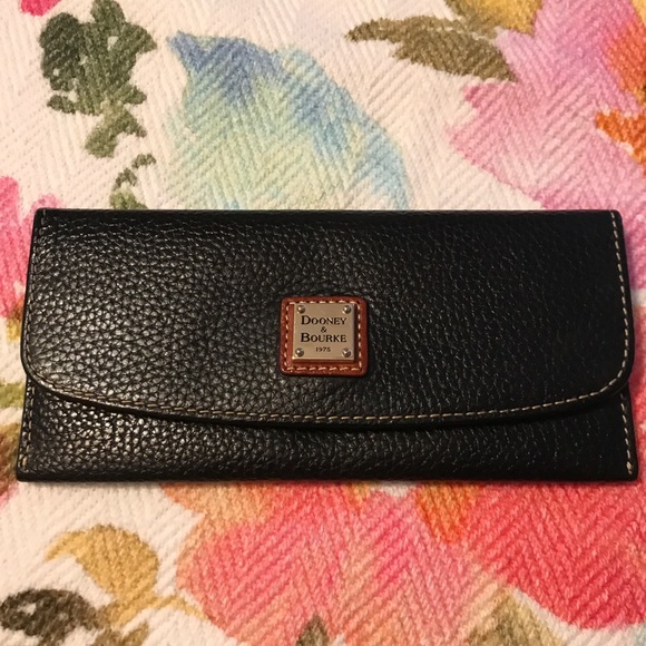 Dooney & Bourke Handbags - Dooney & Bourke Black Slim Leather Wallet